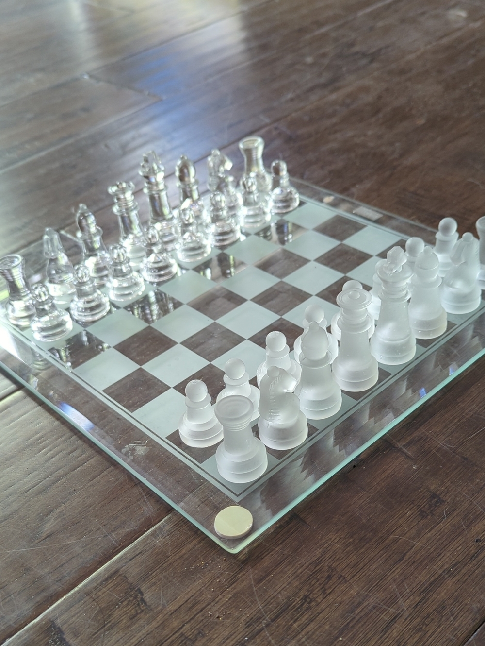 Glass Chess And Checkers Game